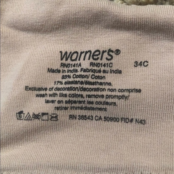 Warner / Woman’s/ wireless tee shirt bras /34C / Bundle of 3 / hook and eye - Picture 8 of 9